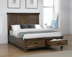 Franco Brown Queen Bed 4 Pc Set - MyWaynesHome #
