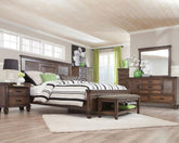 Franco Brown Queen Bed 4 Pc Set - MyWaynesHome #