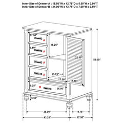 Franco Brown Door Chest - MyWaynesHome #