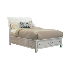 Sandy Beach Ivory Queen Storage Bed - MyWaynesHome #