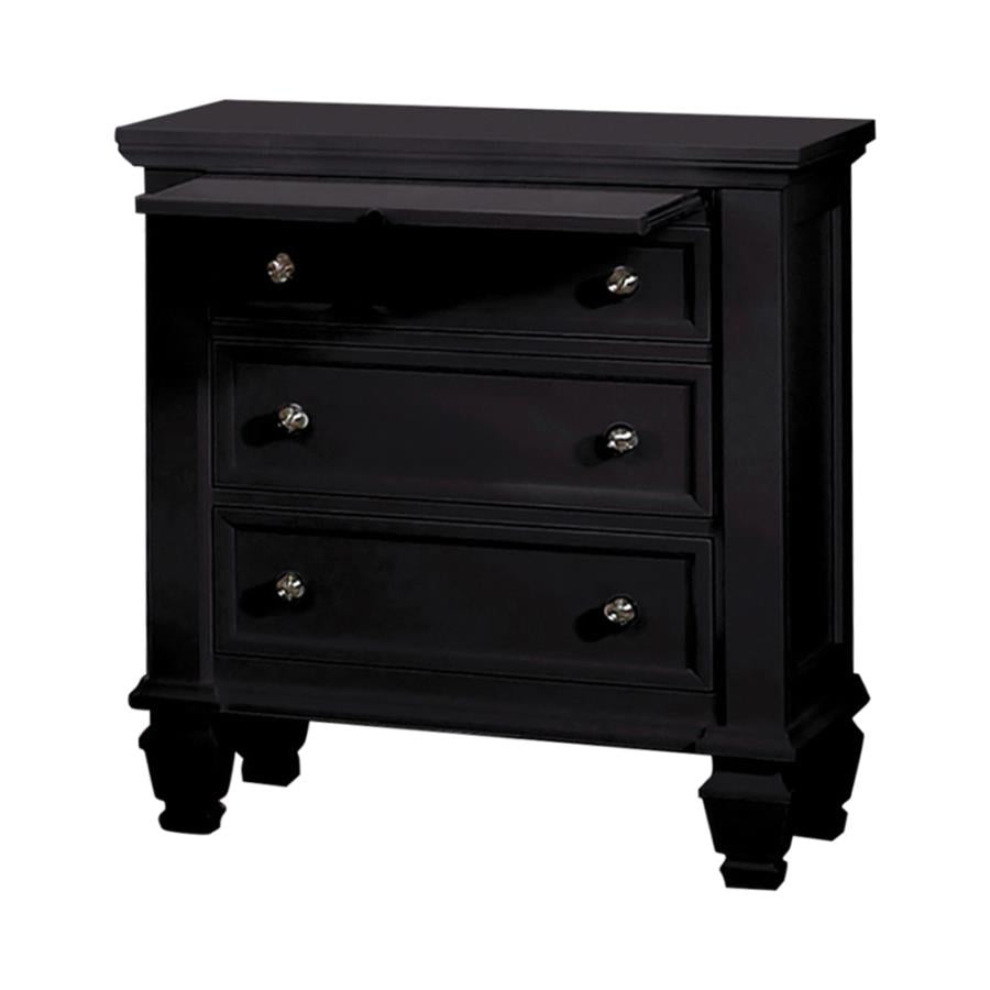 Sandy Beach Black Nightstand - MyWaynesHome #