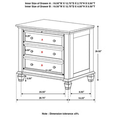 Sandy Beach Black Nightstand - MyWaynesHome #