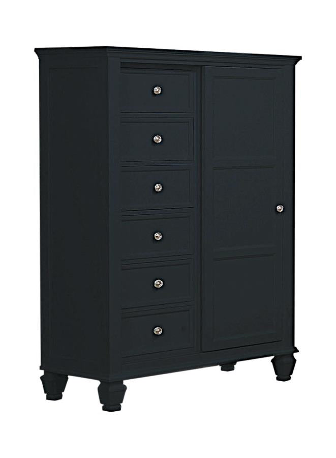 Sandy Beach Black Door Chest - MyWaynesHome #