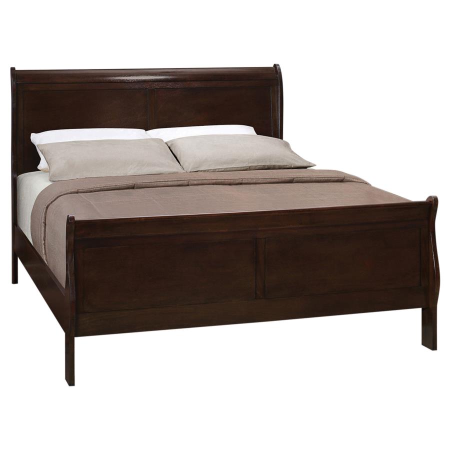Louis Philippe Brown Queen Bed - MyWaynesHome #