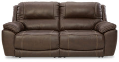 Dunleith - 2-Piece Power Reclining Loveseat - Chocolate