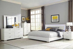 Felicity White Eastern King Bed 5 Pc Set - MyWaynesHome #