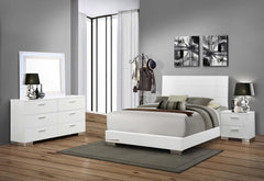 Felicity White Eastern King Bed 4 Pc Set - MyWaynesHome #