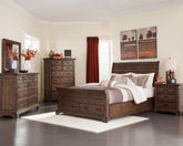 Elk Grove Brown California King Bed 4 Pc Set - MyWaynesHome #
