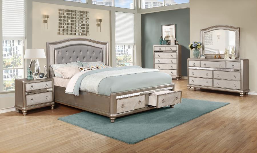 Bling Game Silver Queen Bed 5 Pc Set - MyWaynesHome #