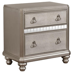 Bling Game Silver Eastern King Bed 4 Pc Set - MyWaynesHome #