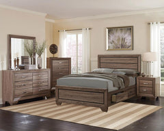 Kauffman Brown Eastern King Storage Bed - MyWaynesHome #