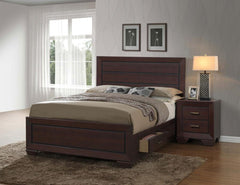 Kauffman Brown Eastern King Bed 5 Pc Set - MyWaynesHome #