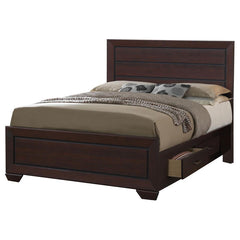 Kauffman Brown Eastern King Storage Bed - MyWaynesHome #