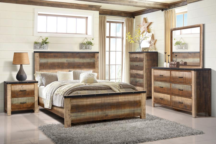 Sembene Brown Eastern King Bed 5 Pc Set - MyWaynesHome #