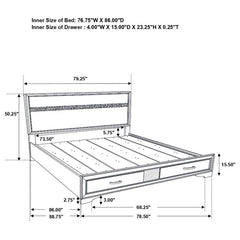 Miranda White California King Storage Bed - MyWaynesHome #
