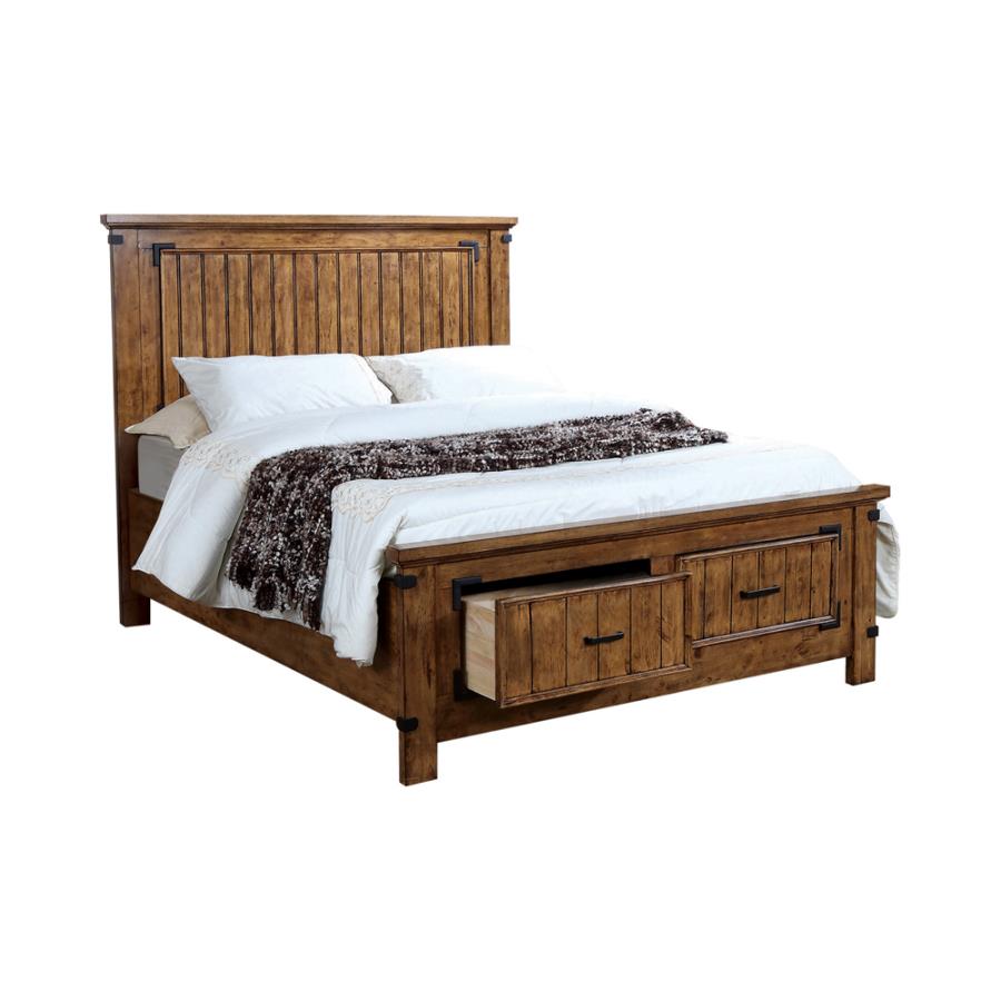 Brenner Brown Queen Storage Bed - MyWaynesHome #