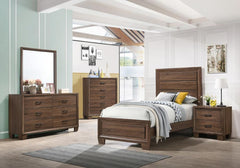 Brandon Brown Twin Bed 5 Pc Set - MyWaynesHome #