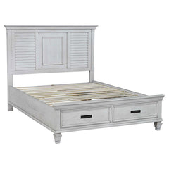 Franco Ivory Queen Storage Bed - MyWaynesHome #