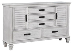 Franco Ivory Queen Bed 5 Pc Set - MyWaynesHome #