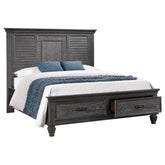 Franco Grey Eastern King Storage Bed - MyWaynesHome #