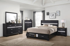 Miranda Black California King Storage Bed - MyWaynesHome #