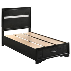 Miranda Black Twin Storage Bed - MyWaynesHome #