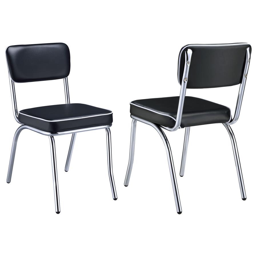 Retro Black Side Chair - MyWaynesHome #