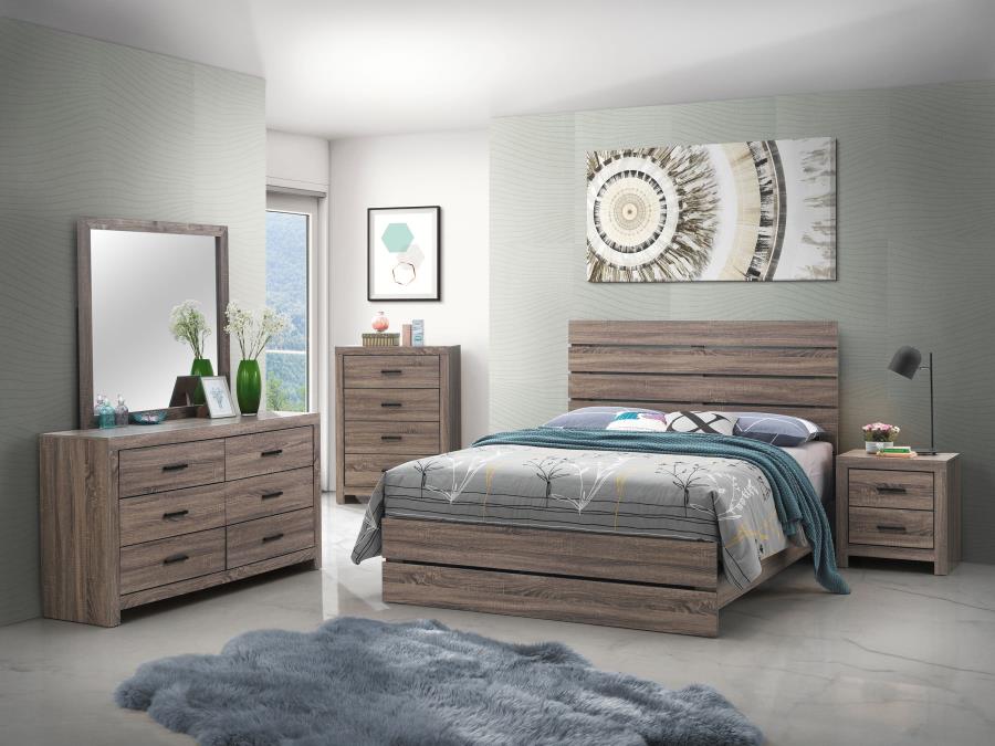 Brantford Brown Eastern King Bed 5 Pc Set - MyWaynesHome #