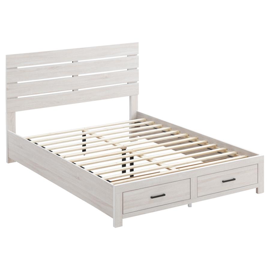 Brantford Ivory Queen Storage Bed - MyWaynesHome #