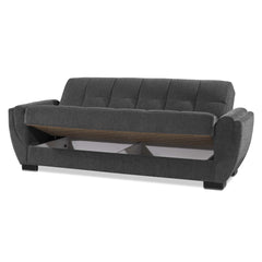 Ottomanson Armada Air - Upholstered Convertible Sofabed With Storage - Gray Chenille