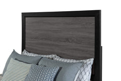 Lisbon - 5 Piece Full Bedroom Set (Bookcase Full Bed) - Black / Gray