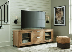 Rencott - Extra Large TV Stand - Light Brown