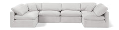 Indulge - Velvet 6 Piece Modular U-Shaped Sectional