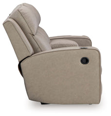 Lavenhorne - Dbl Rec Loveseat W/Console - Pebble