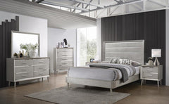 Ramon Silver Queen Bed 5 Pc Set - MyWaynesHome #
