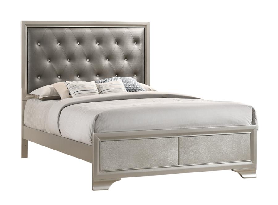 Salford Silver Eastern King Bed - MyWaynesHome #