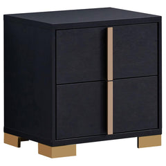 Marceline Black Twin Bed 4 Pc Set - MyWaynesHome #