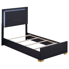 Marceline Black Twin Bed 5 Pc Set - MyWaynesHome #