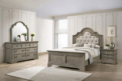 Manchester Brown Eastern King Bed 4 Pc Set - MyWaynesHome #