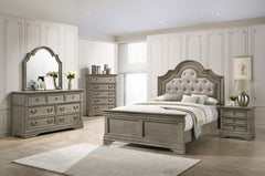 Manchester Brown Eastern King Bed 5 Pc Set - MyWaynesHome #