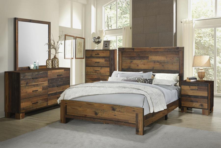 Sidney Brown Eastern King Bed 4 Pc Set - MyWaynesHome #