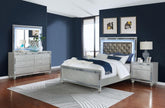 Gunnison Silver California King Bed 4 Pc Set - MyWaynesHome #