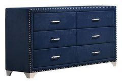 Melody Blue Queen Bed 5 Pc Set - MyWaynesHome #