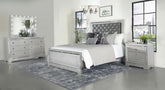 Eleanor Silver California King Bed 4 Pc Set - MyWaynesHome #