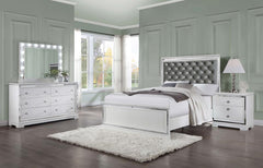 Eleanor White California King Bed 4 Pc Set - MyWaynesHome #