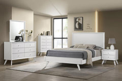 Janelle White Eastern King Bed 5 Pc Set - MyWaynesHome #