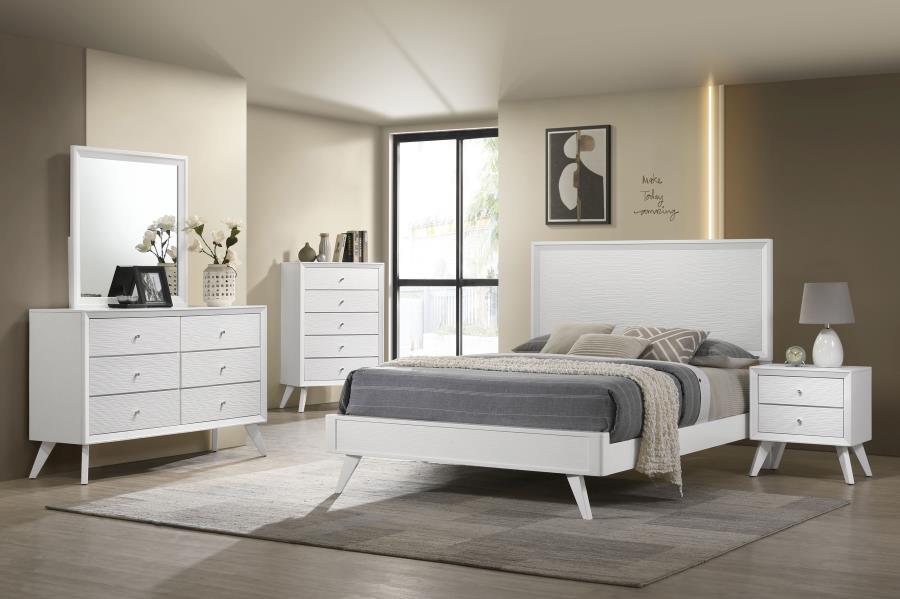 Janelle White California King Bed 5 Pc Set - MyWaynesHome #
