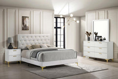 Kendall White Queen Bed 4 Pc Set - MyWaynesHome #