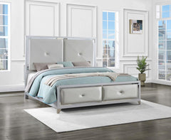 Larue Silver California King Bed - MyWaynesHome #