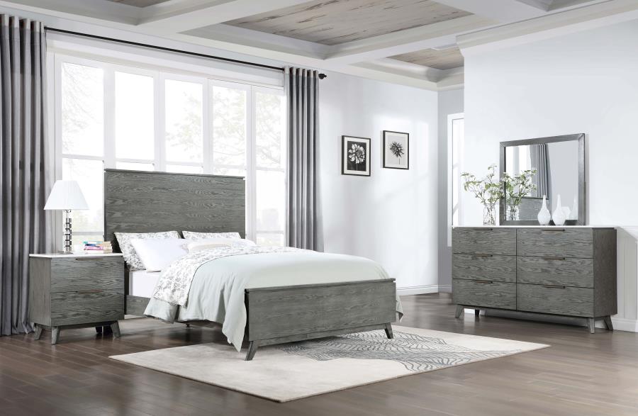Nathan Grey Eastern King Bed 4 Pc Set - MyWaynesHome #